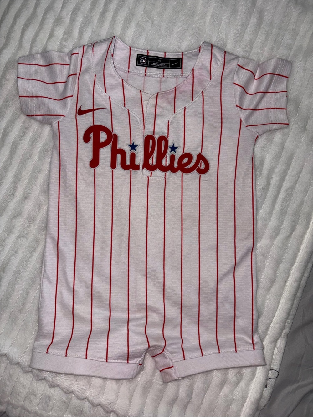Philadelphia Phillies Striped Phillies Jersey Romper